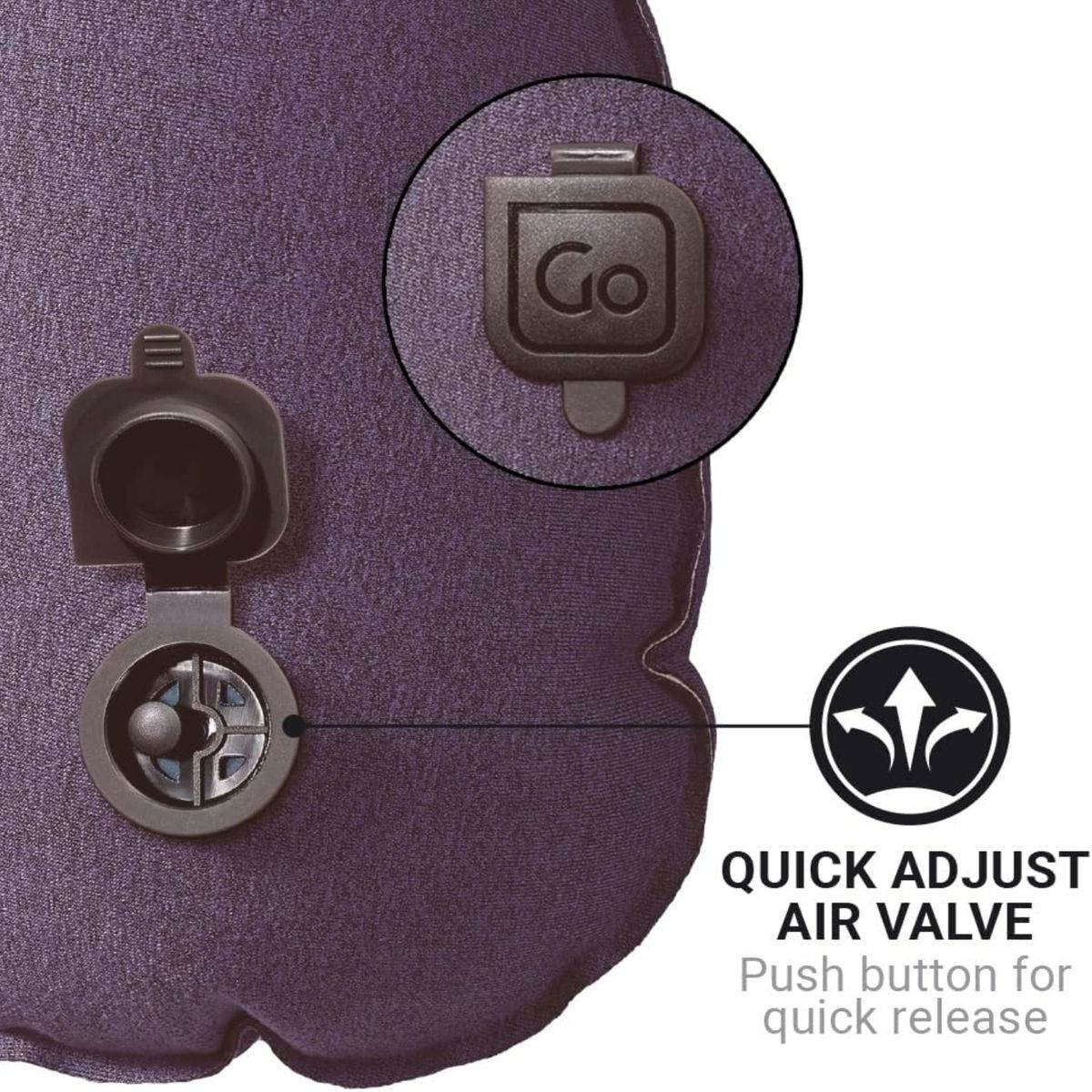 GO TRAVEL - Almohada De Viaje Go Travel GT448 Fusion Inflable dual