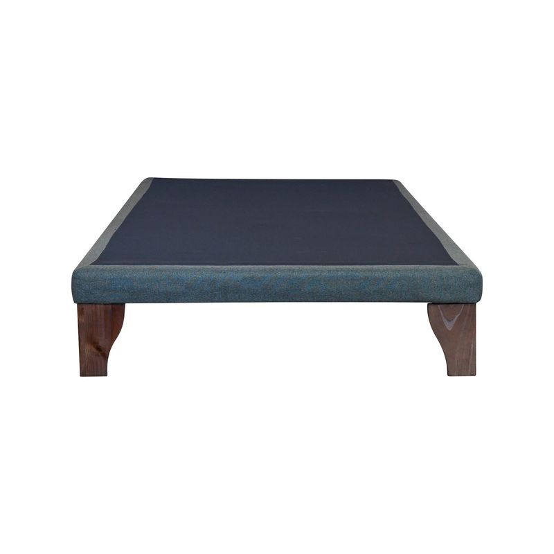 BLOCCARE - Base De Cama 1.5 Plazas Box 8 cm largo 190 cm con patas madera 19.5 cm