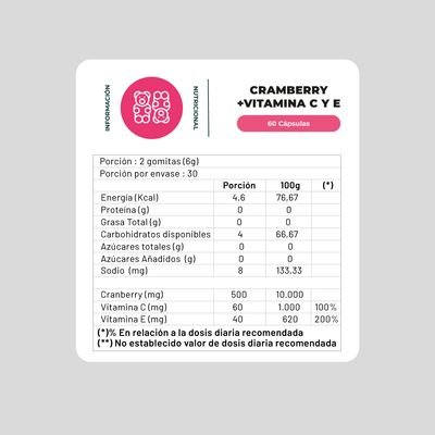 Imagen 2 del producto Gomitas Cranberry + Vitamina C + Vitamina E 60 Un Karun Life