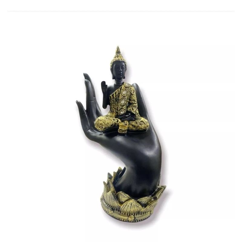 GENERICO - Figura Buda En Mano Dorado - S4315B