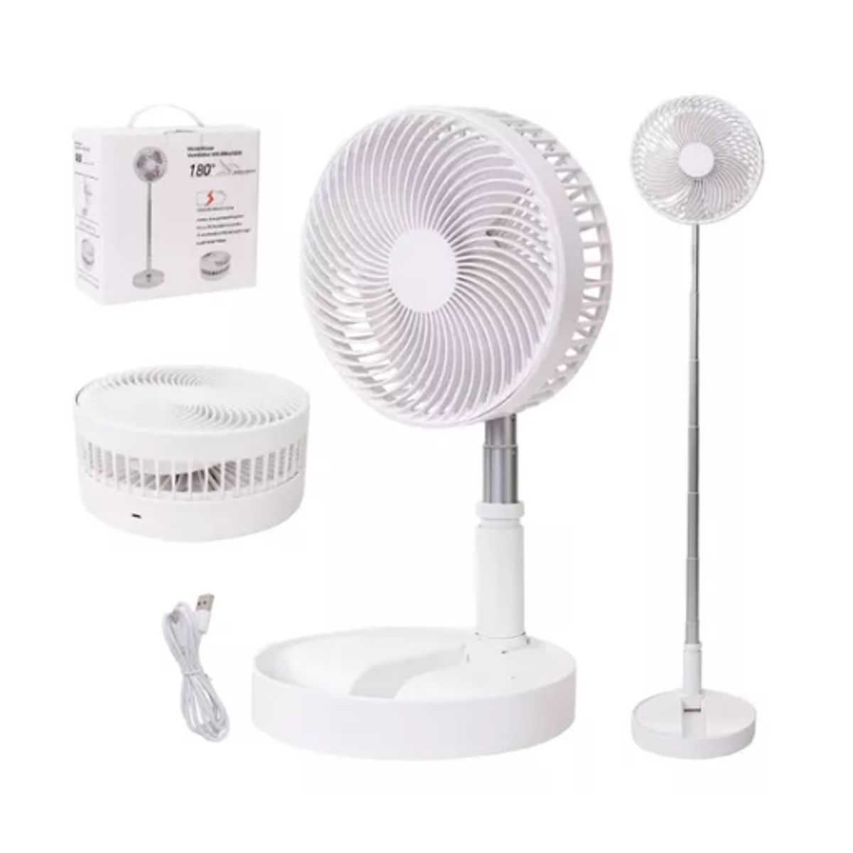 GENERICO - Ventilador Plegable Portatil Usb Recargable 3 Velocidad YF-112