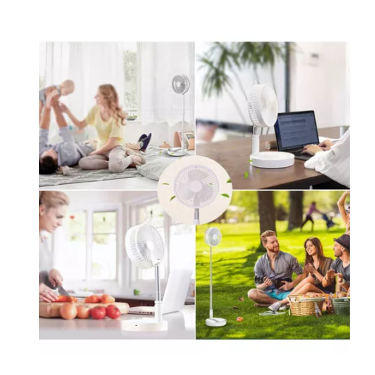 GENERICO - Ventilador Plegable Portatil Usb Recargable 3 Velocidad YF-112