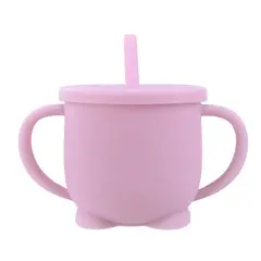 GENERICO - Vaso Taza De Silicona Para Bebes - Morado