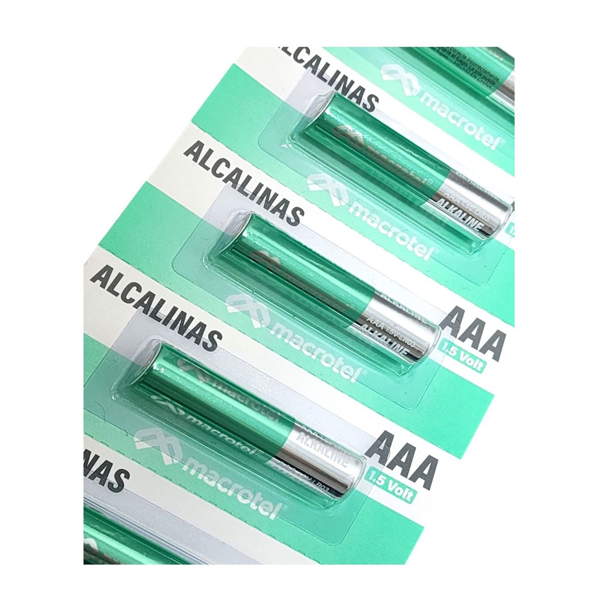 MACROTEL - Pack 5 Pilas Alcalinas AAA Prepicadas 1.5 Volt Macrotel