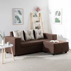 GENERICO - Sofa Seccional Intercambiable Ginebra tela Chocolate