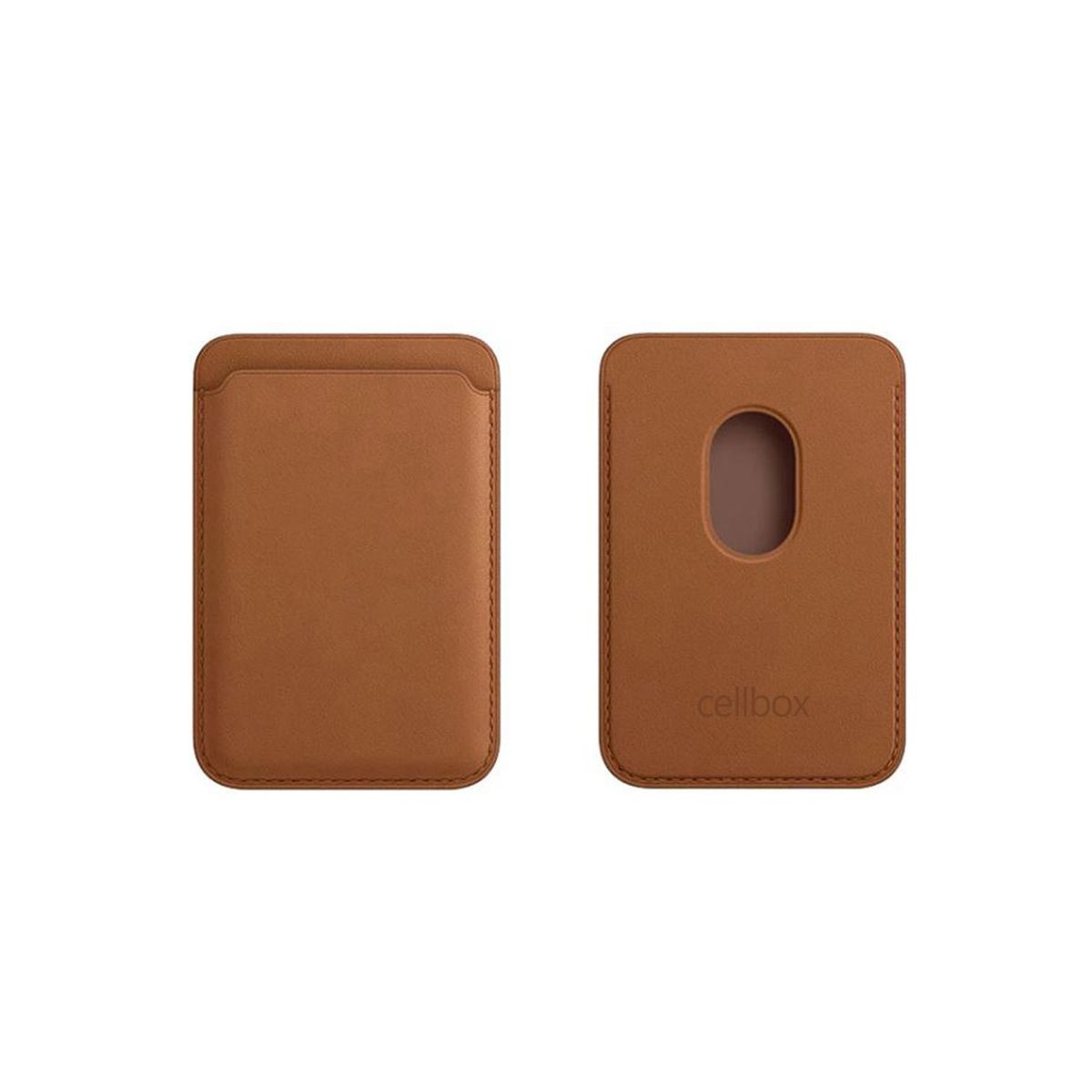 CELLBOX - Porta Tarjetas Magsafe de Cuero - Café