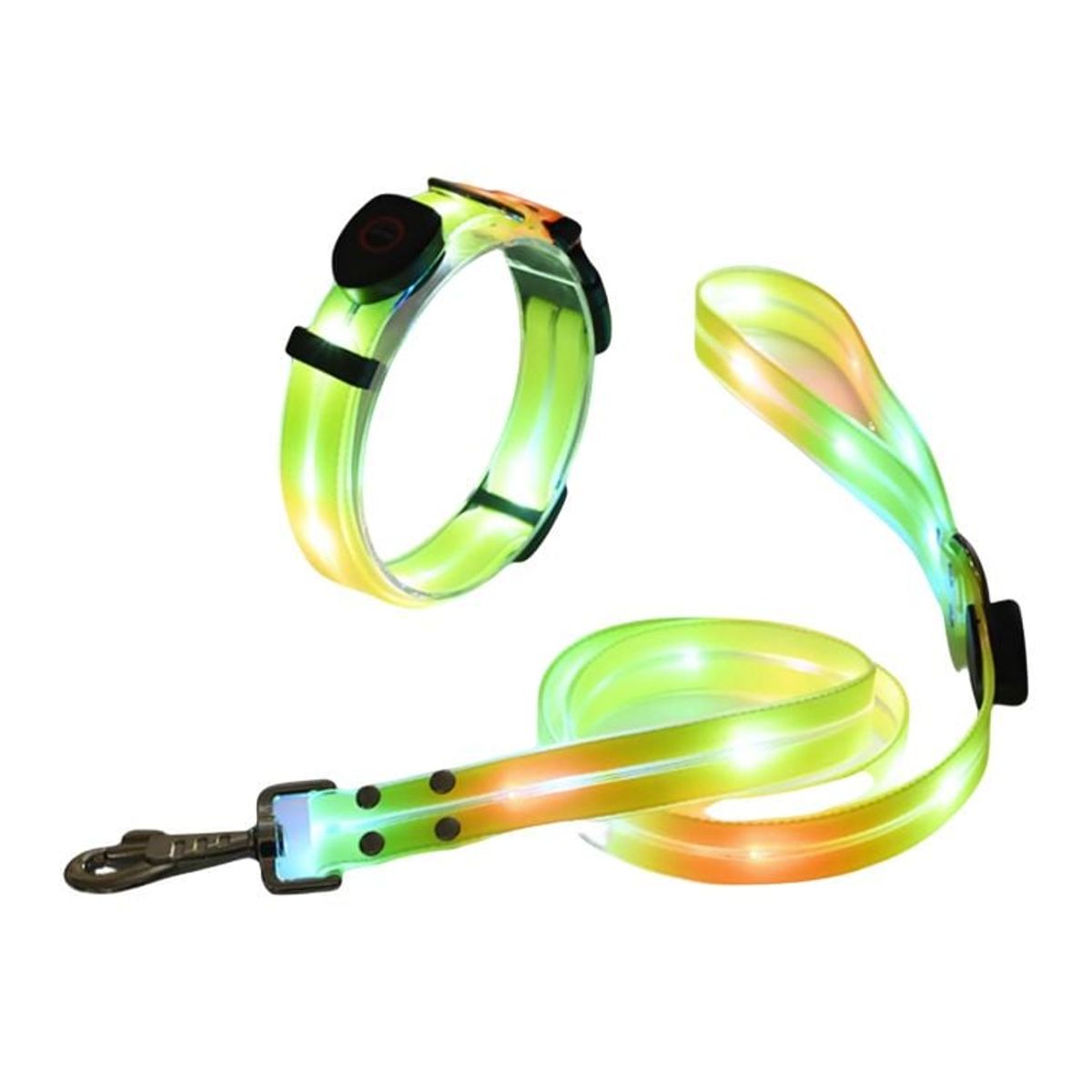 CRUSEC - Correa + Collar Con Luces LED Impermeable