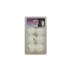 SENSEI - Pelota Ping Pong 3 Estrellas Blanco 6 u