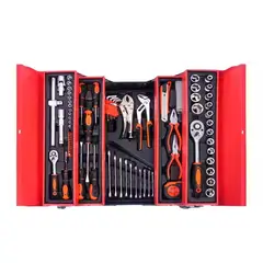 GENERICO - Caja De Herramientas Set 80 Pieza Plegable 5 Niveles Metal