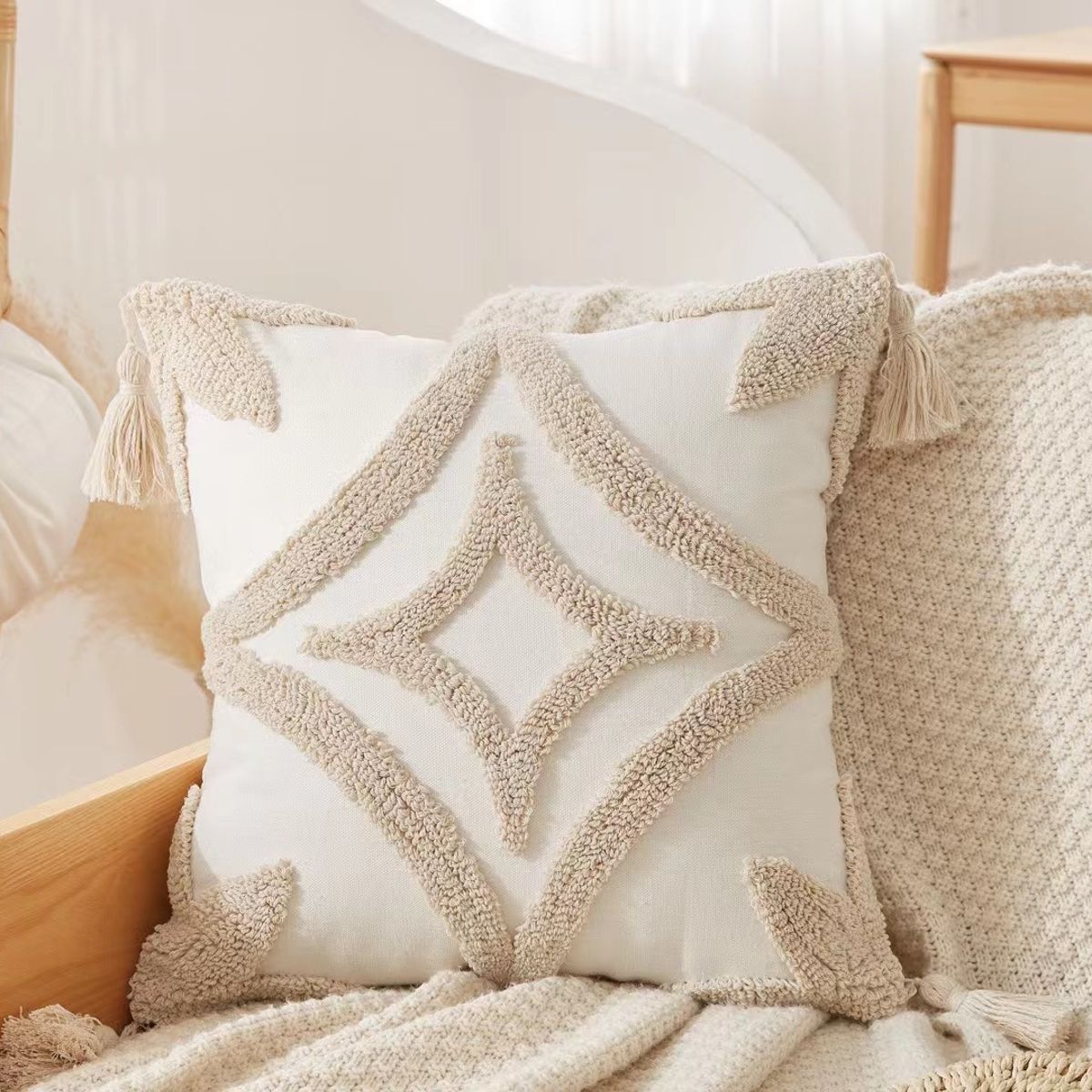 GENERICO - Fundas Decorativas Boho Marroquí Cojin Decoración A7