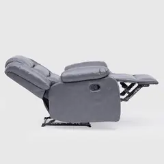 DANIELS - Berger Reclinable 1 Cuerpo Moderno Gris PU Berlin KM060RGR