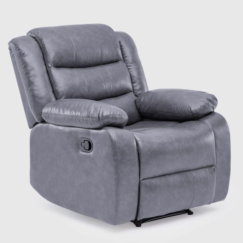 DANIELS - Berger Reclinable 1 Cuerpo Moderno Gris PU Berlin KM060RGR