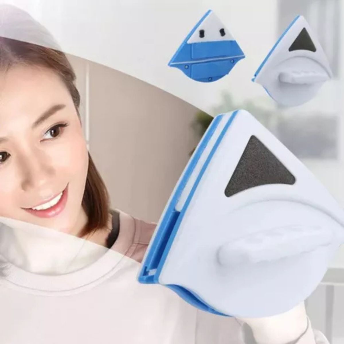 GENERICO - Limpiacristales magnético con cable externo