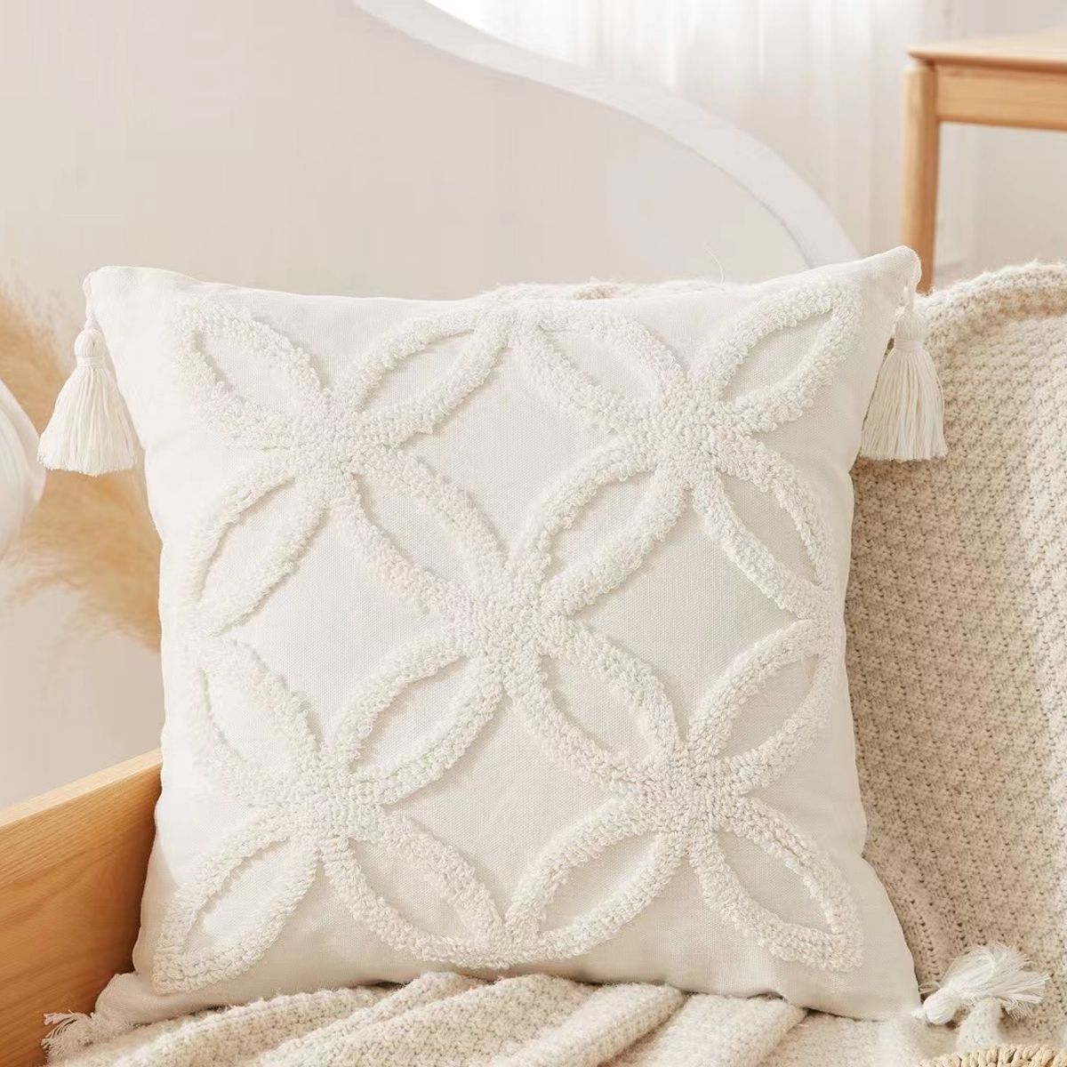 GENERICO - 1 Funda Decorativas Boho Marroquí Cojin Decoración A9