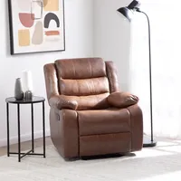 Berger Reclinable 1 Cuerpo Moderno Café PU Berlin KM060RBR