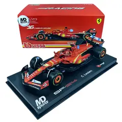 BBURAGO - Auto F1 Ferrari SF-24 2024 #16 Ch. Leclerc Caja Acrilic 1:43