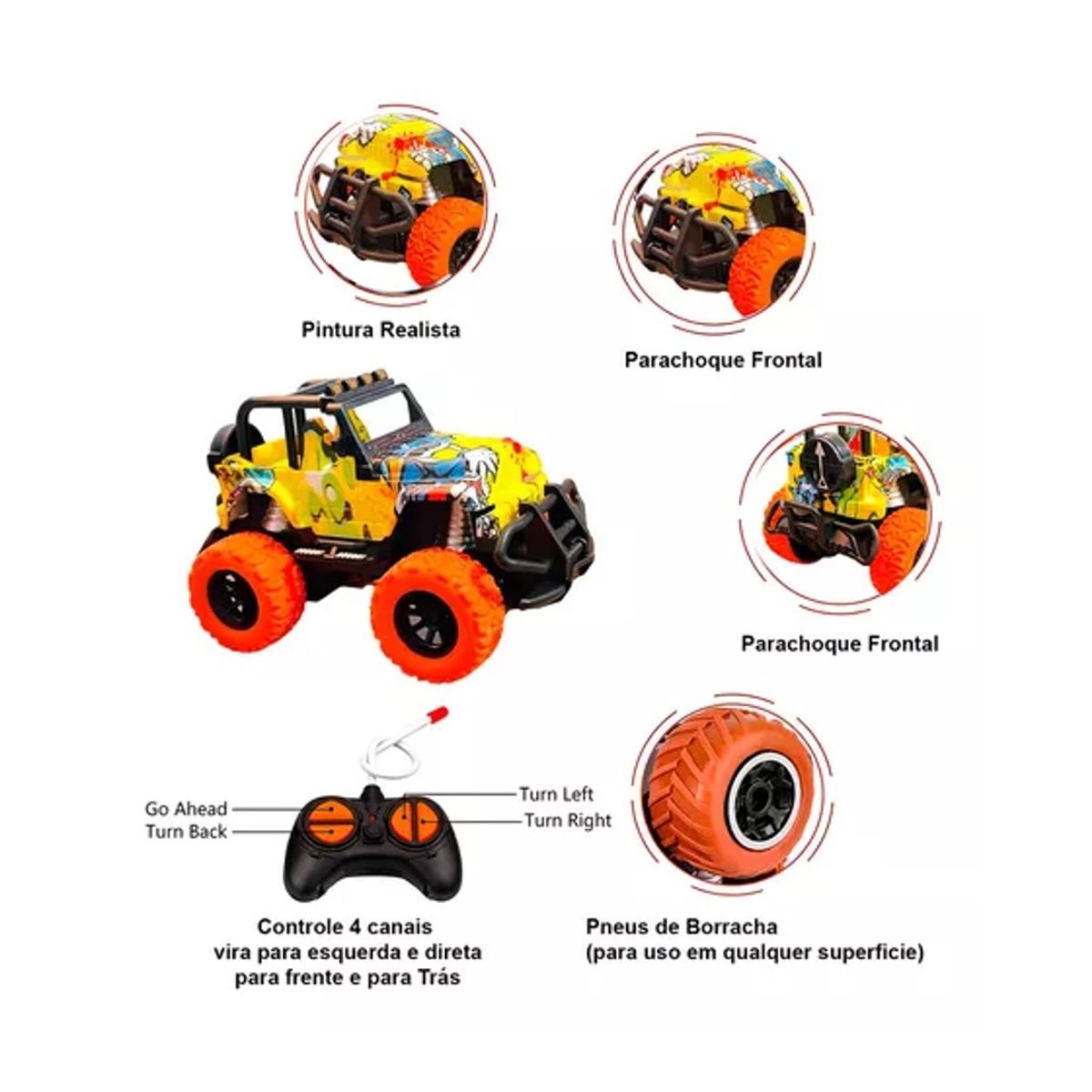 GENERICO - AUTO A CONTROL REMOTO 4X4 JUGUETE NIÑOS