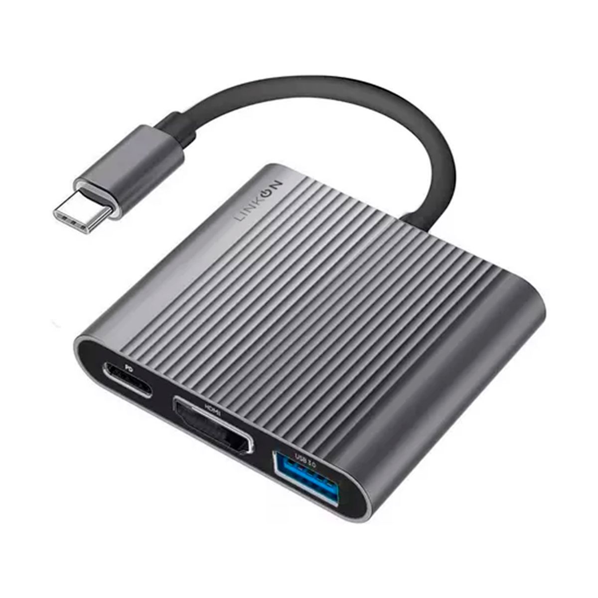 GENERICO - Hub Adaptador Usb Tipo C 3 En 1 Hdmi Mac