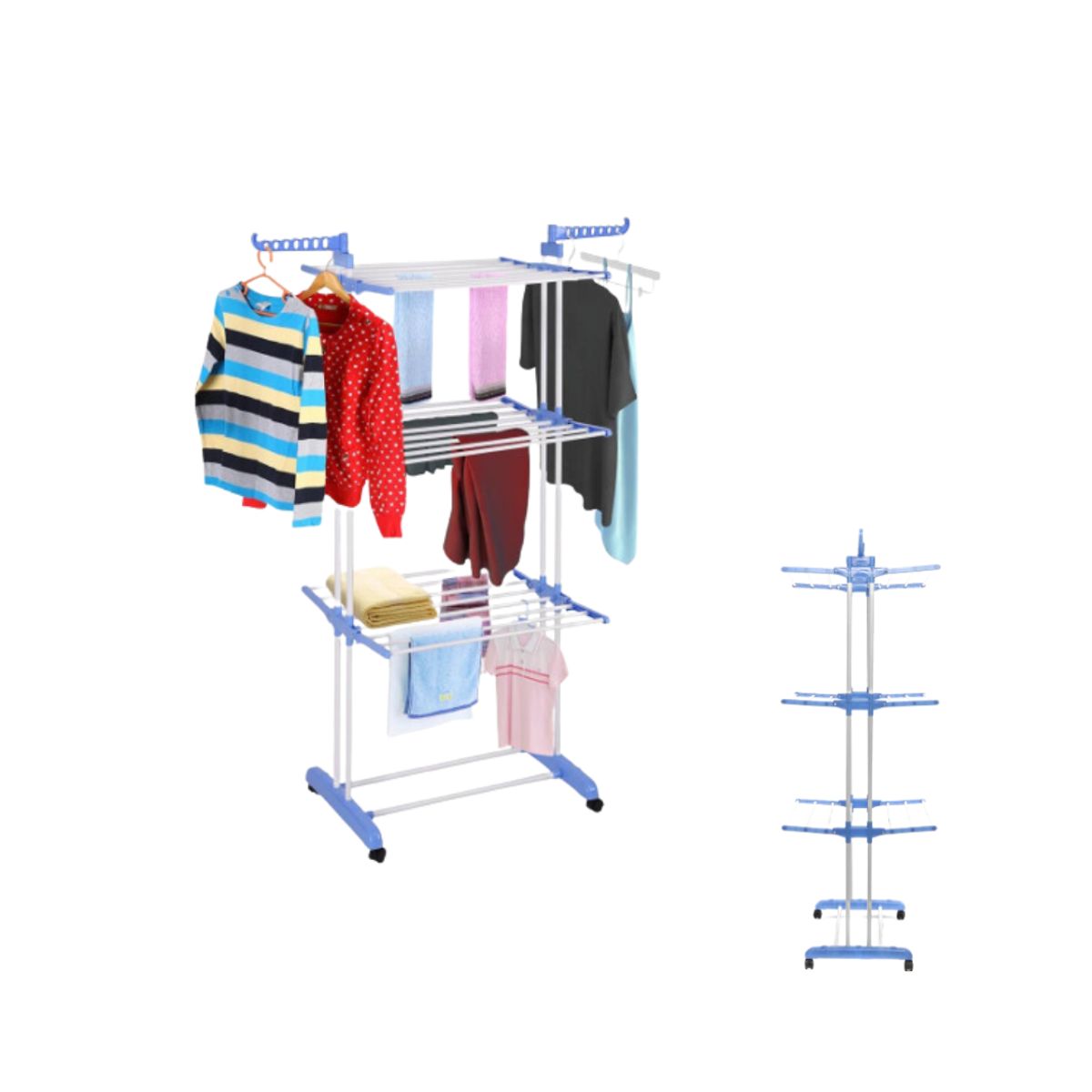 GENERICO - Tendedero Plegable 3 Niveles Extencible Para Ropa