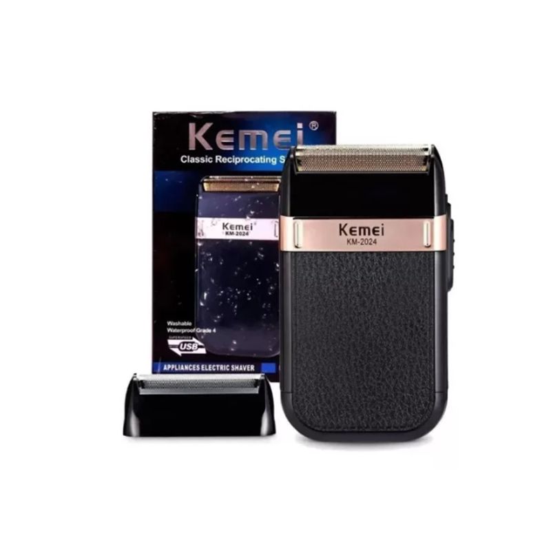 KEMEI - Máquina Afeitadora Kemei Km-2024 Negra Color Negro