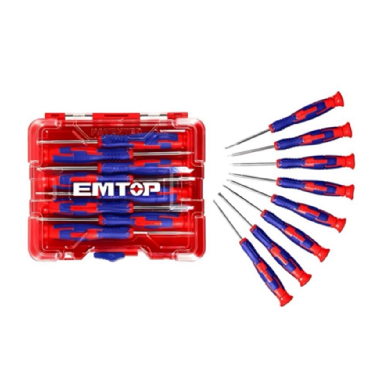 EMTOP - Pack 8 Destornillador Precisión Industrial ESSTP0802 EMTOP