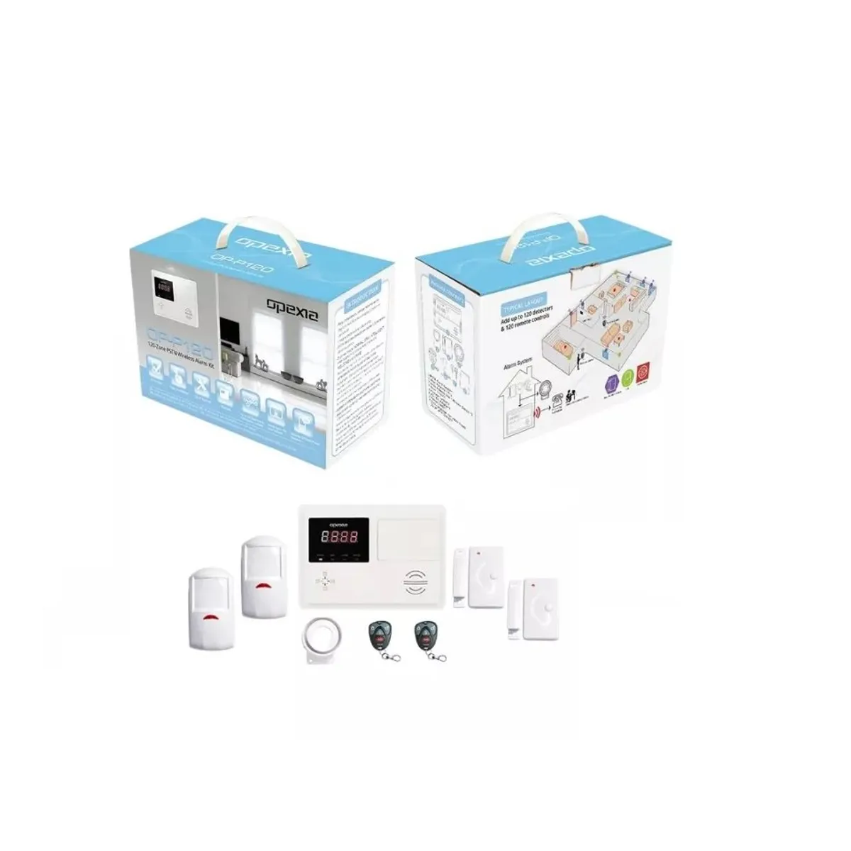 GENERICO - Kit Alarma Inalambrica Opexia Op-p120 Pstn 120 Zonas