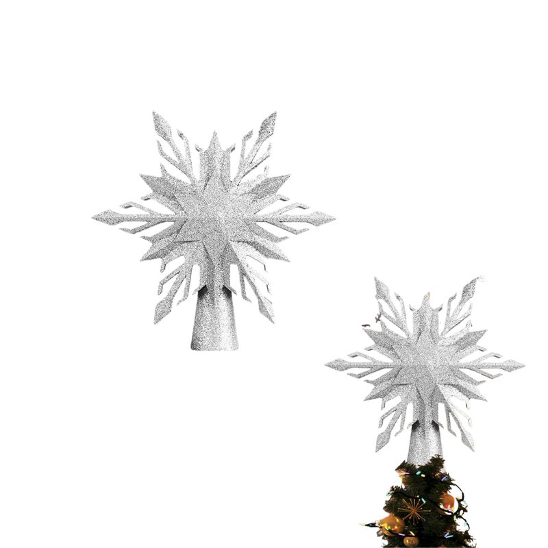 GENERICO - Estrella Copo De Nieve Para Árbol Navidad Proyector Led 3D