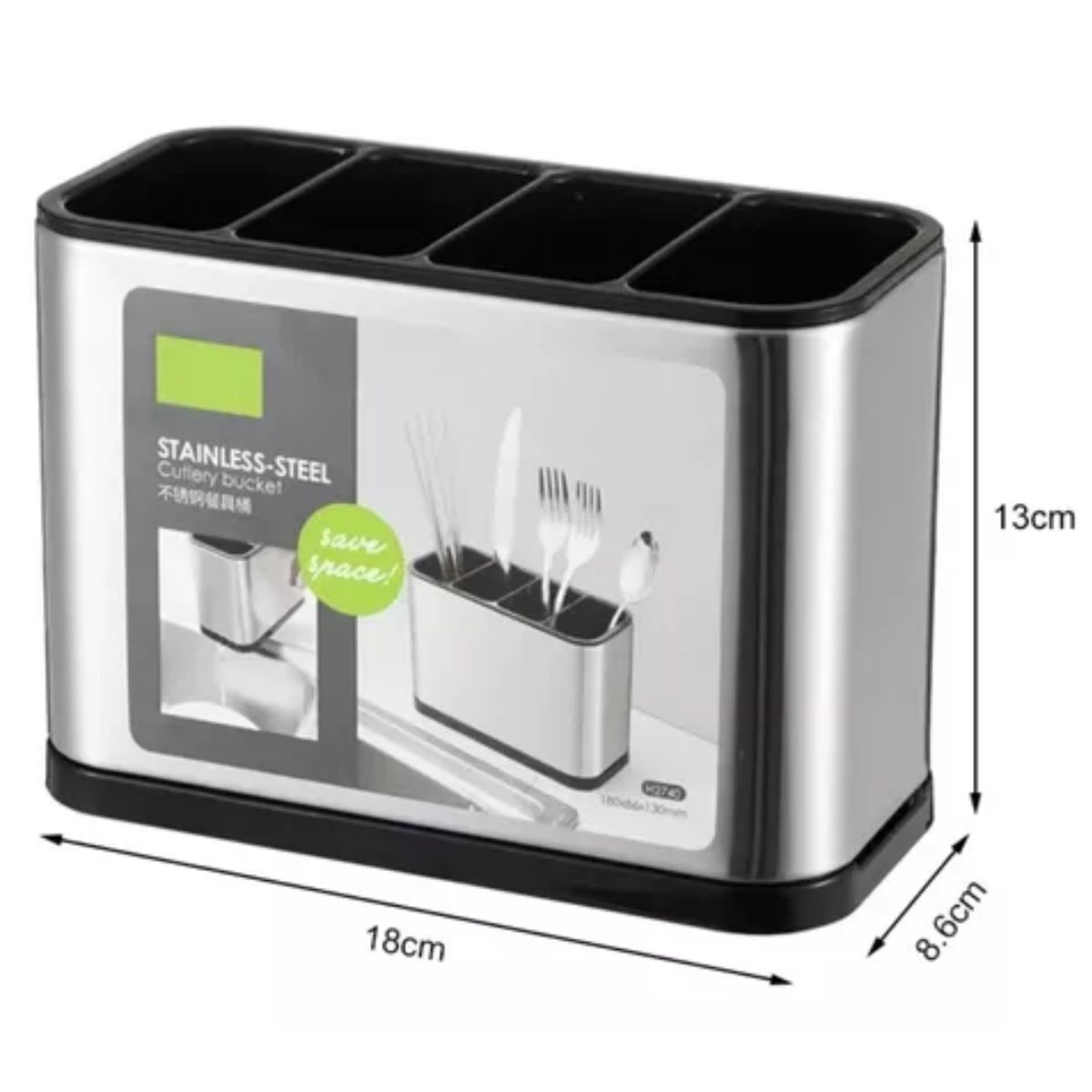 GENERICO - Soporte De Cubiertos Utensilios Cocina Acero Inoxidable