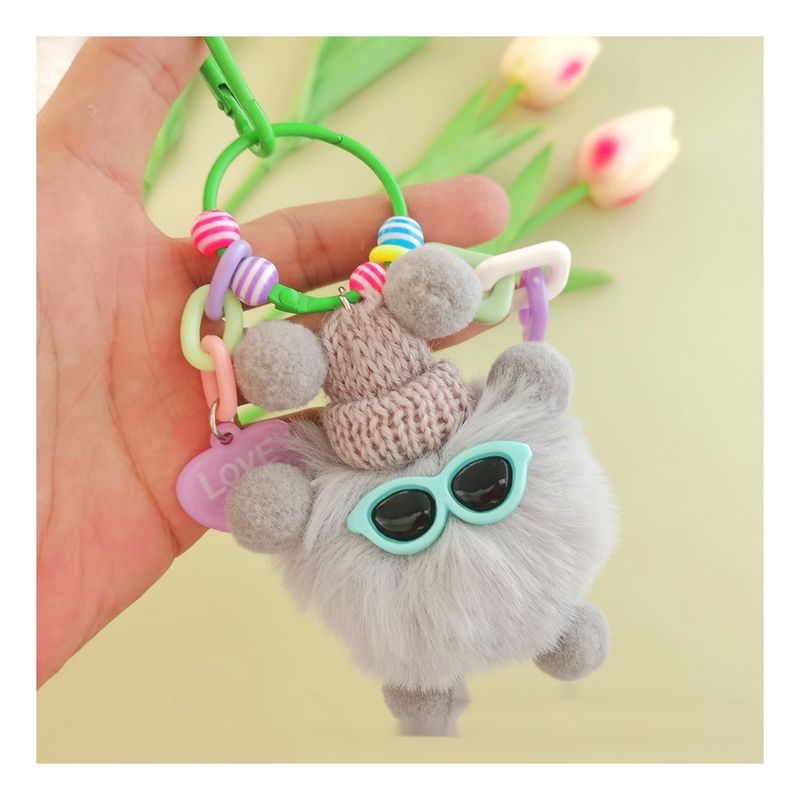 GENERICO - Llavero Colgante Bola De Peluche Felpa Para Bolsos Mochilas