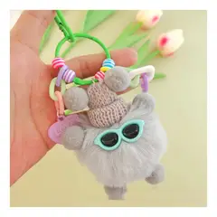 GENERICO - Llavero Colgante Bola De Peluche Felpa Para Bolsos Mochilas