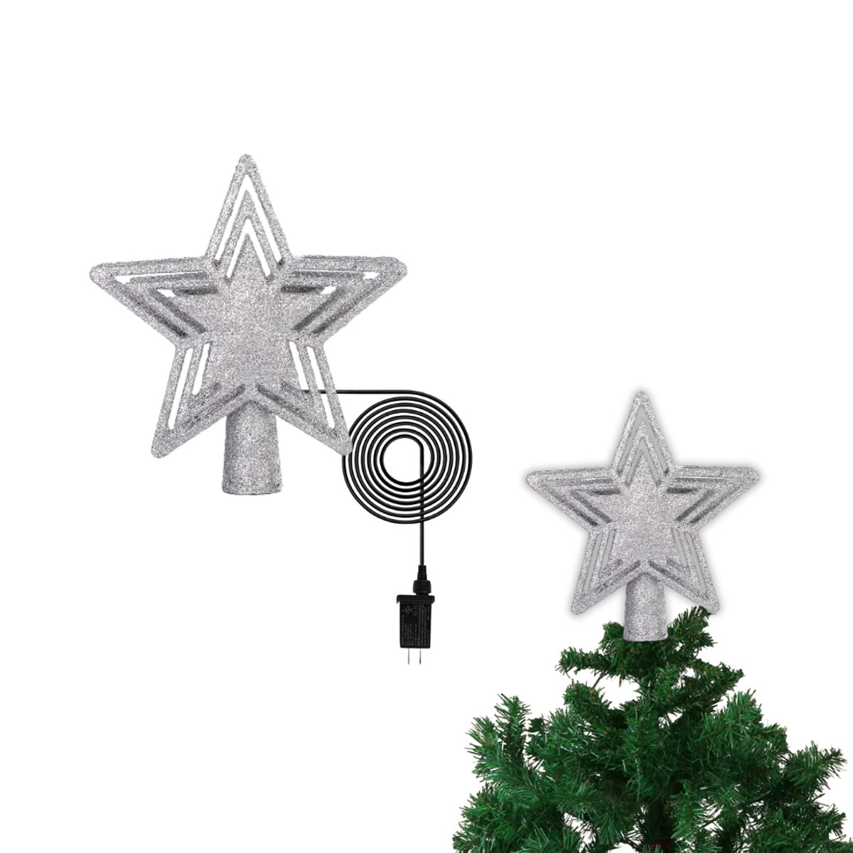 GENERICO - Estrella Navideña Para Árbol De Navidad Proyector Led 3D