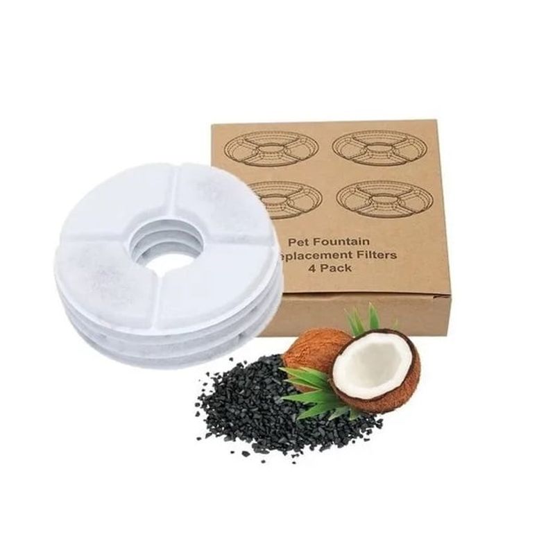 GENERICO - Repuesto Filtro Fuente Bebedero Agua Pack X4 Redondo