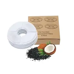 GENERICO - Repuesto Filtro Fuente Bebedero Agua Pack X4 Redondo