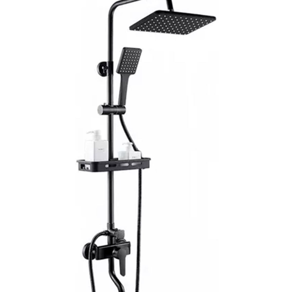 GENERICO - Ducha Estilo columna Negro Mate Elegante