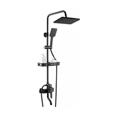 GENERICO - Ducha Estilo columna Negro Mate Elegante