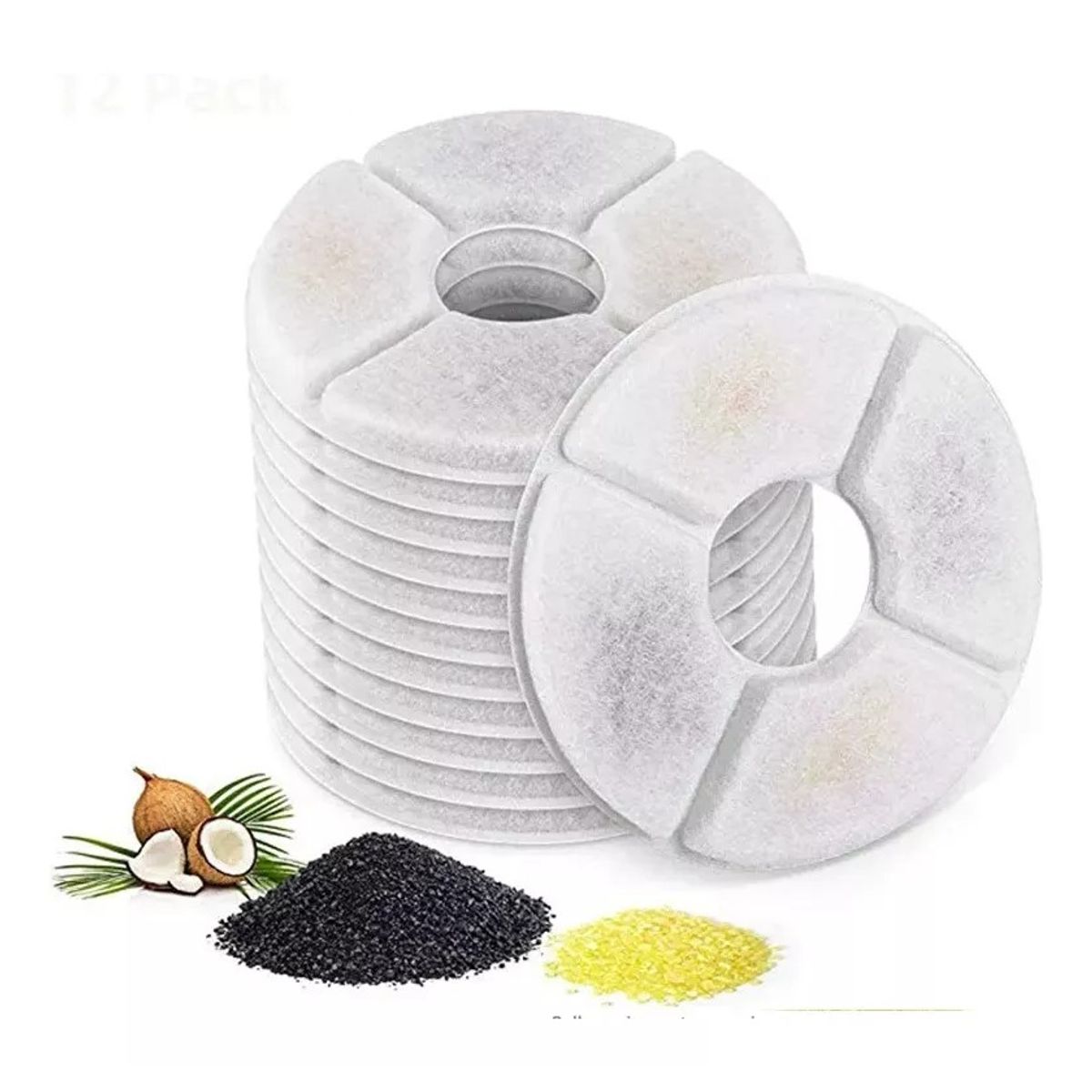 GENERICO - Repuesto Filtro Fuente Bebedero Agua Pack X8 Redondo