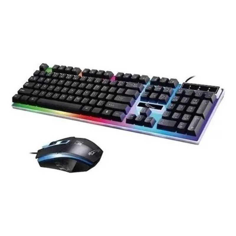 GENERICO - Combo Gamer Teclado Mouse G21 Gaming Set Led Negro