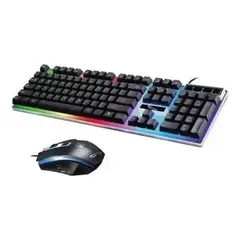 GENERICO - Combo Gamer Teclado Mouse G21 Gaming Set Led Negro