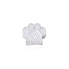 JB JOYAS BARON - Dije de Plata broche Huellita con Circonita