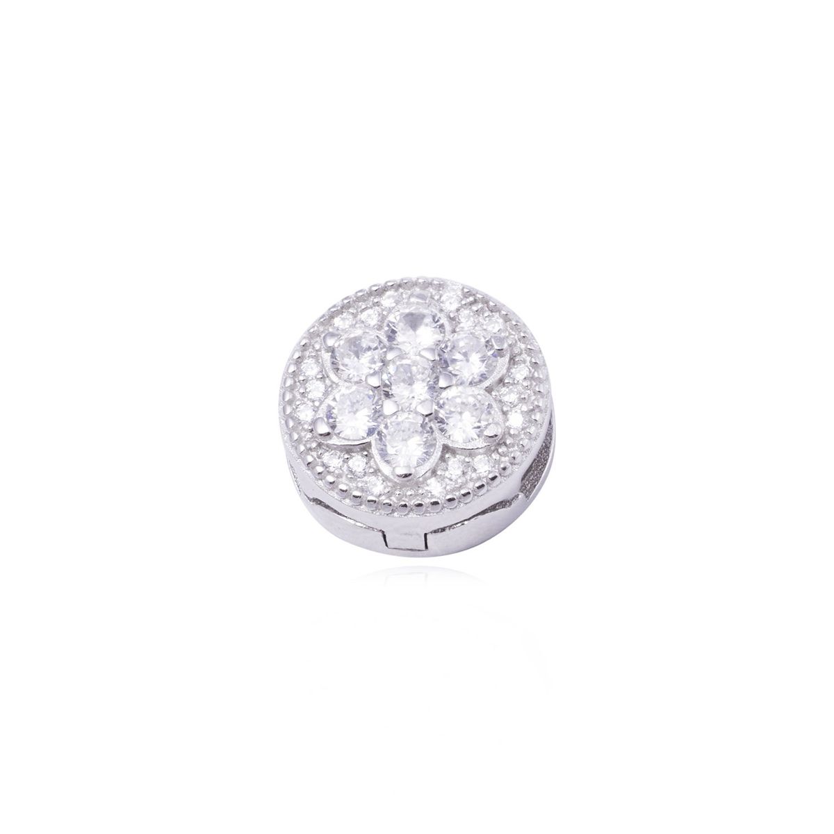 JB JOYAS BARON - Dije de Plata broche Flor con Circonita