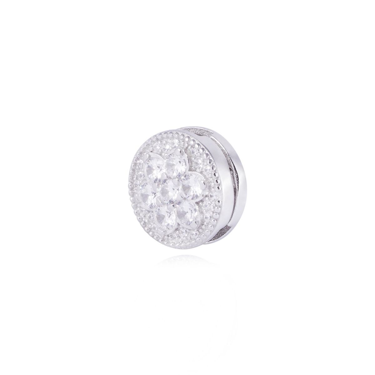 JB JOYAS BARON - Dije de Plata broche Flor con Circonita
