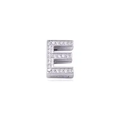 JB JOYAS BARON - Dije de Plata broche Letra E con Circonita