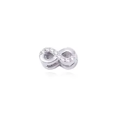 JB JOYAS BARON - Dije de Plata broche Infinito con Circonita