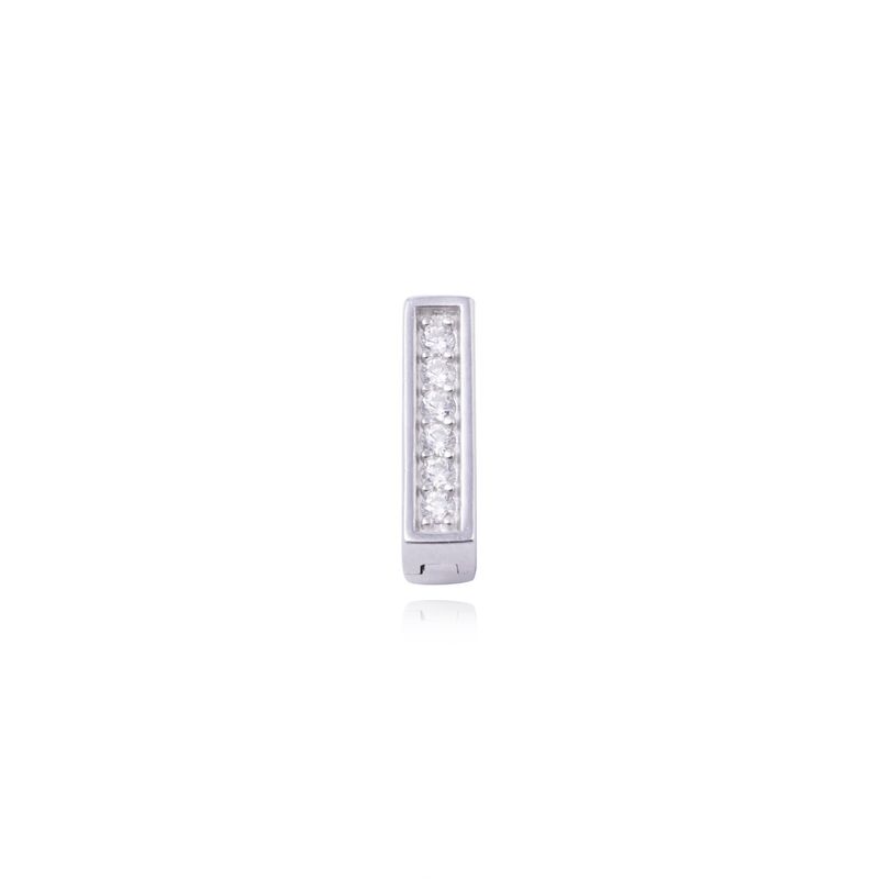 JB JOYAS BARON - Dije de Plata broche Letra I con Circonita