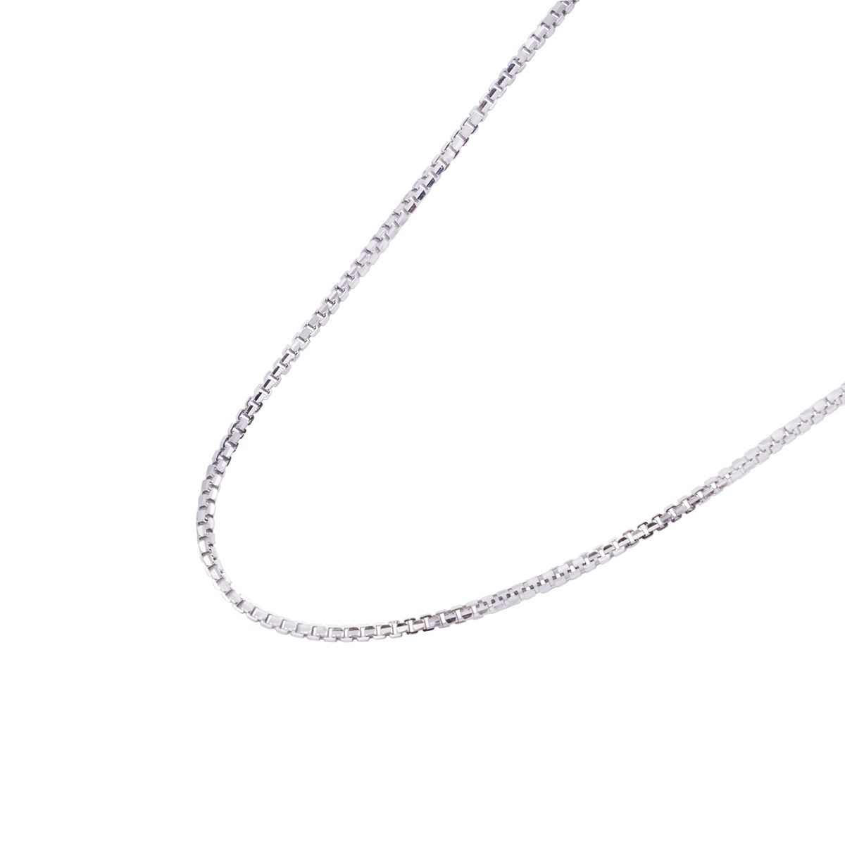 JB JOYAS BARON - Cadena de Oro Blanco 18kt Eslabon Caja 45CM