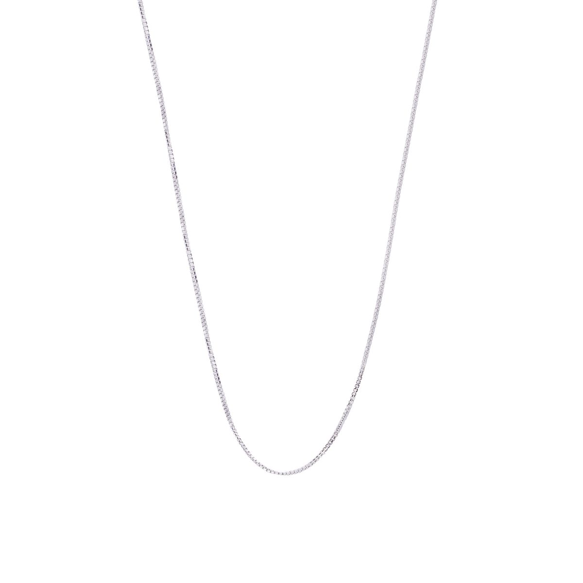 JB JOYAS BARON - Cadena de Oro Blanco 18kt Eslabon Caja 45CM