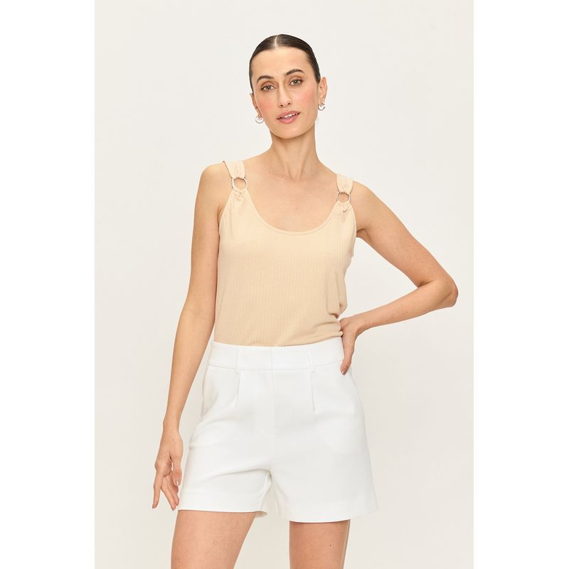 ASH - Polera Sin Mangas Beige Mujer Ash