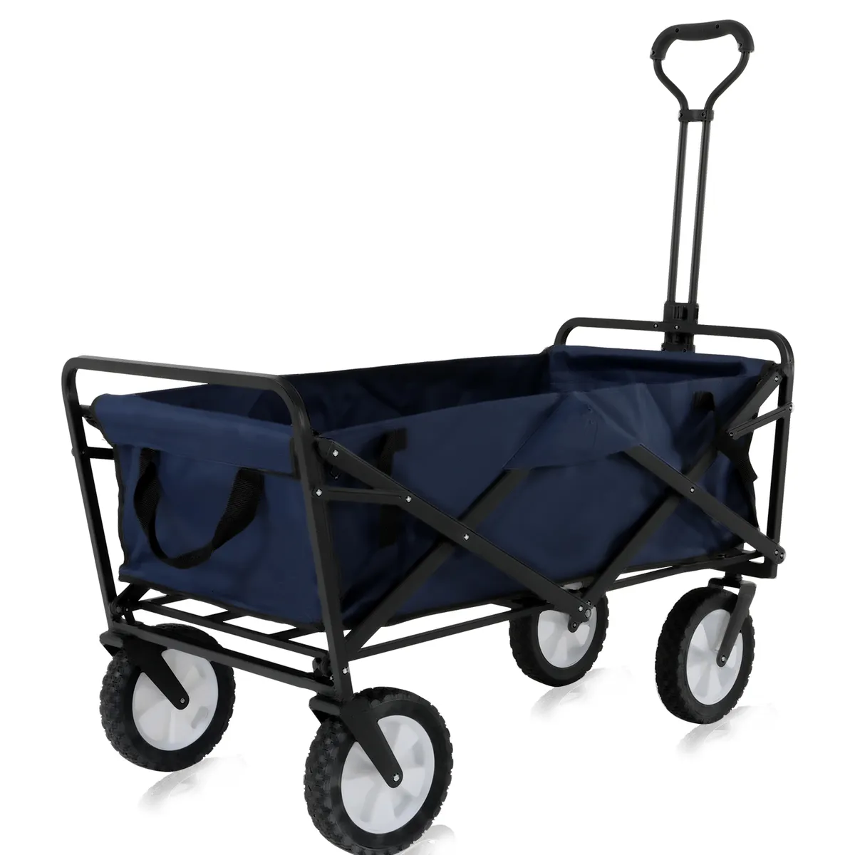 BASKO FITNESS - Carro de arrastre Wagon Metalico Azul