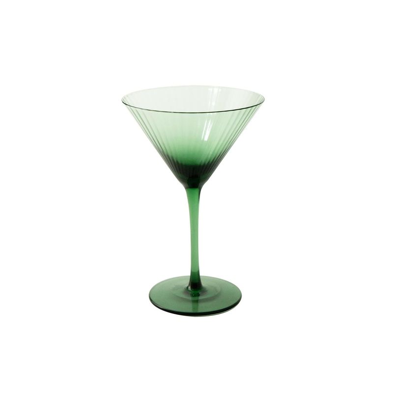 DECO EXPRESS - Set 6 Copas Martini verde