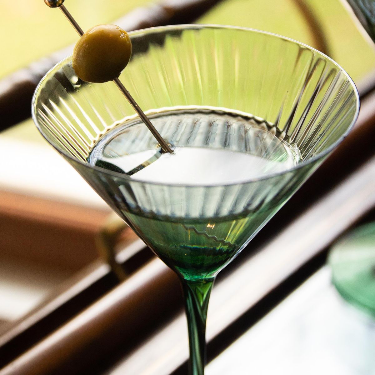 DECO EXPRESS - Set 6 Copas Martini verde